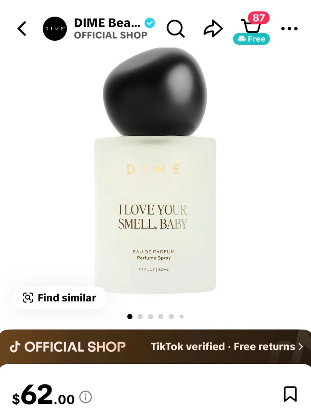 DIME I Love Your Smell, Baby Eau de Parfum Spray — Black & Cream